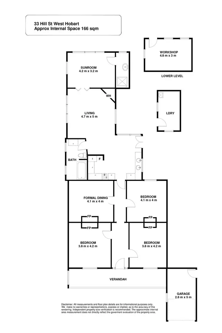 Floorplan of Homely house listing, 33 Hill Street, West Hobart TAS 7000