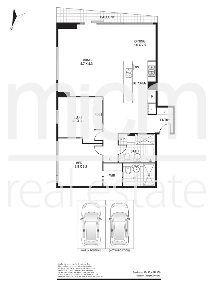 Floorplan of Homely apartment listing, 2608/620 Collins Street, Melbourne VIC 3000