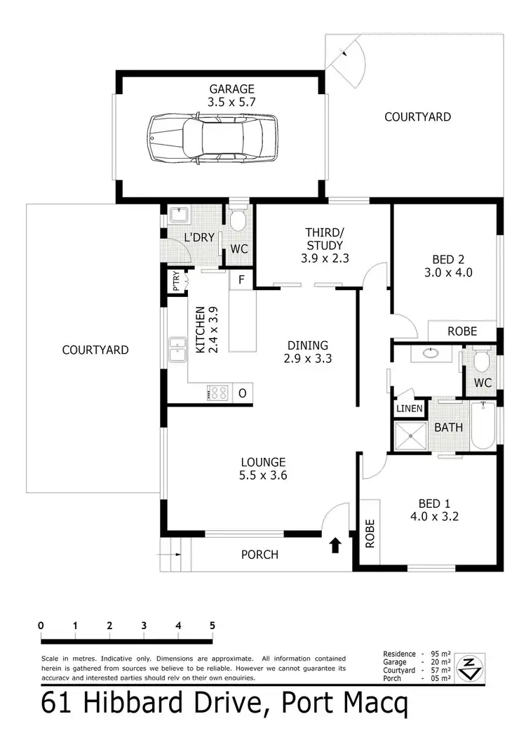 Floorplan of Homely house listing, 61 Hibbard Drive, Port Macquarie NSW 2444