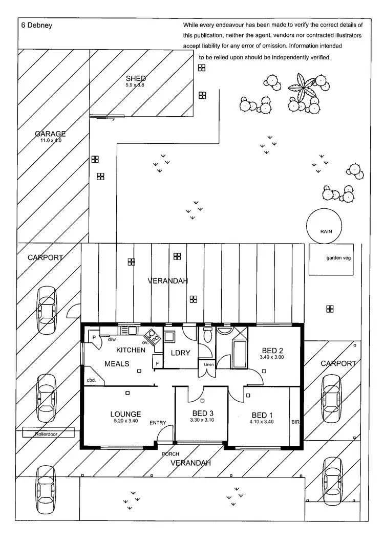 Floorplan of Homely house listing, 6 DEBNEY AVENUE, Ingle Farm SA 5098