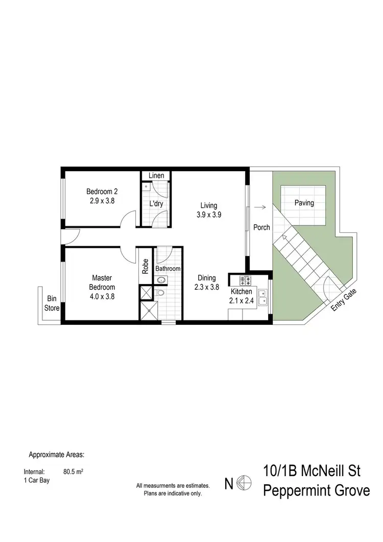 Floorplan of Homely apartment listing, 10/1B McNeil Street, Peppermint Grove WA 6011