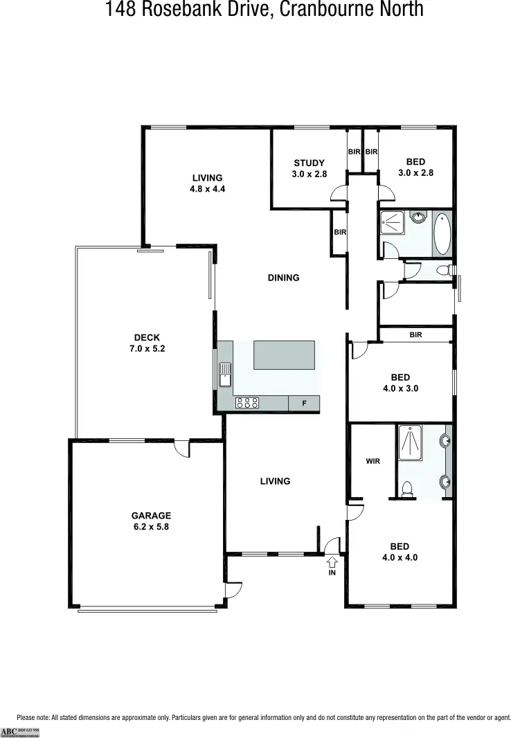 Floorplan of Homely house listing, 148 Rosebank Drive, Cranbourne North VIC 3977