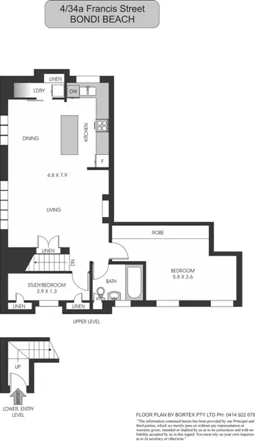 Floorplan of Homely apartment listing, 4/34A Francis Street, Bondi Beach NSW 2026