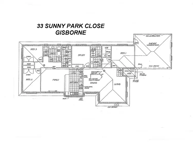 Floorplan of Homely house listing, 33 Sunny Park Close, Gisborne VIC 3437