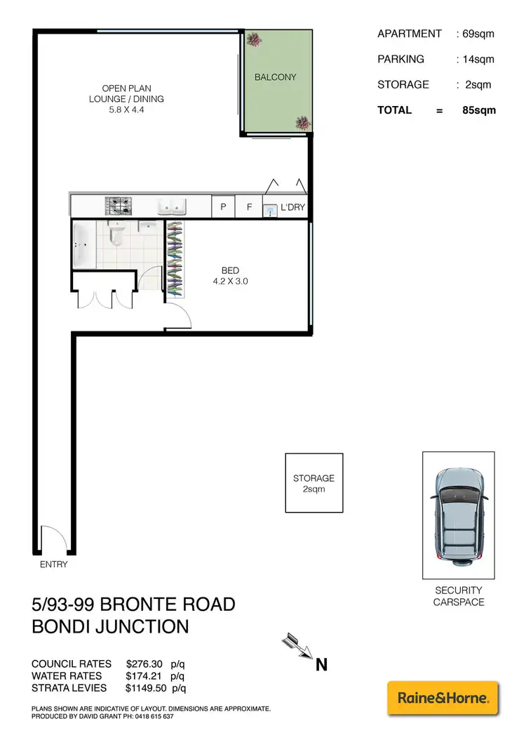 Floorplan of Homely apartment listing, 5/93-99 Bronte Road, Bondi Junction NSW 2022