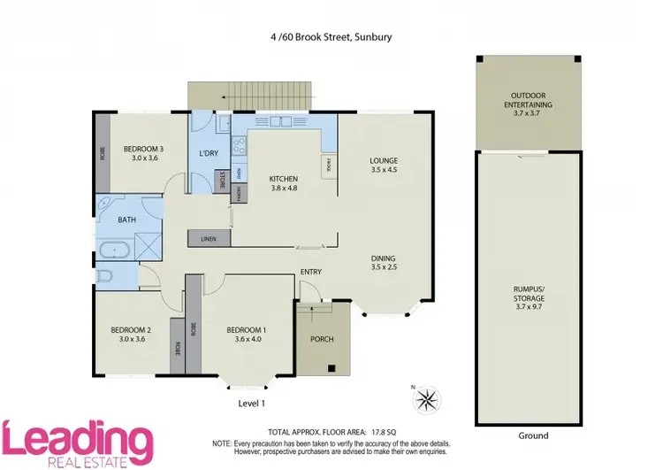 Floorplan of Homely house listing, Unit 4/60-62 Brook Street, Sunbury VIC 3429