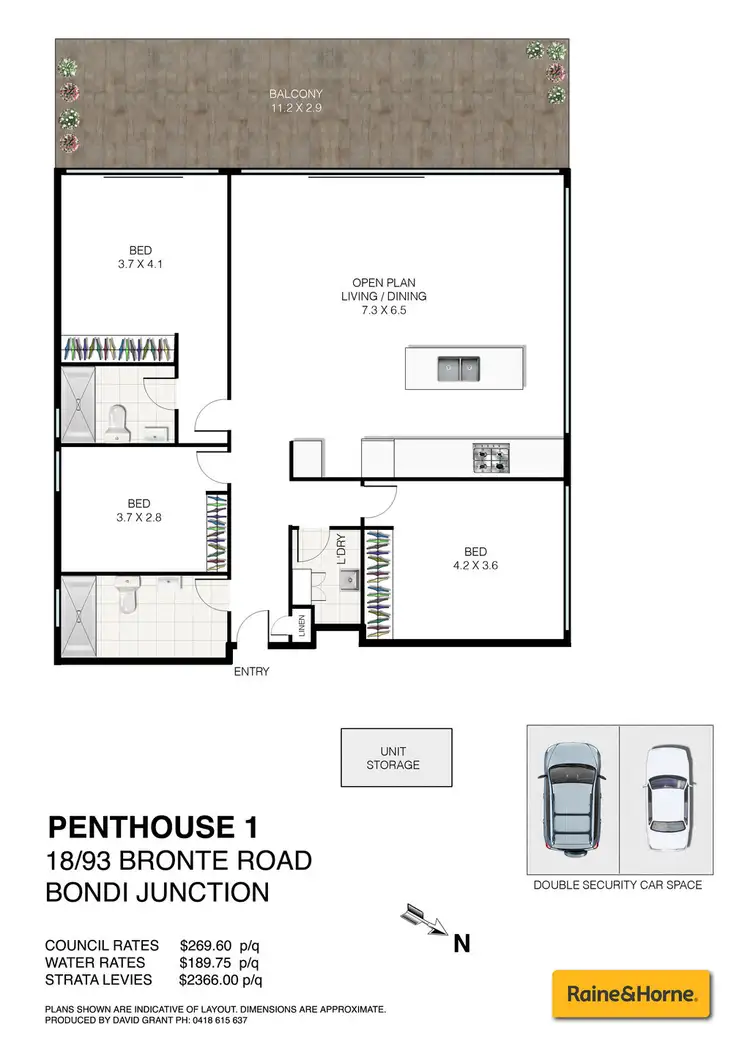 Floorplan of Homely apartment listing, 18/93-99 Bronte Road, Bondi Junction NSW 2022