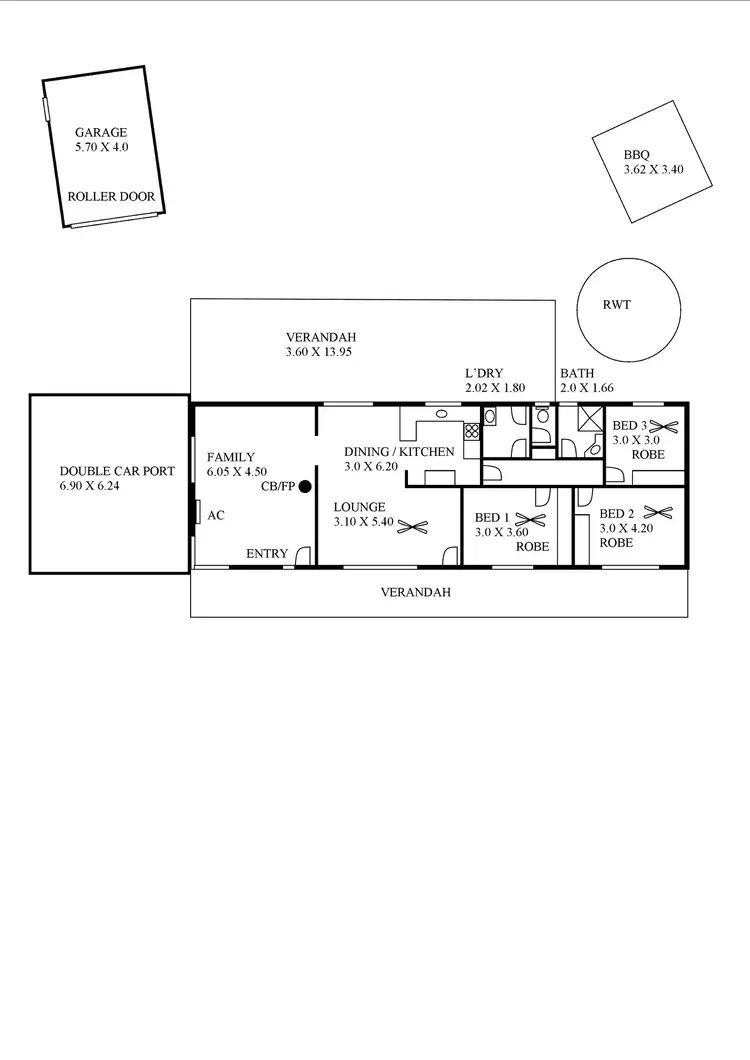 Floorplan of Homely house listing, 222 - 223 Second Street, Wangary SA 5607