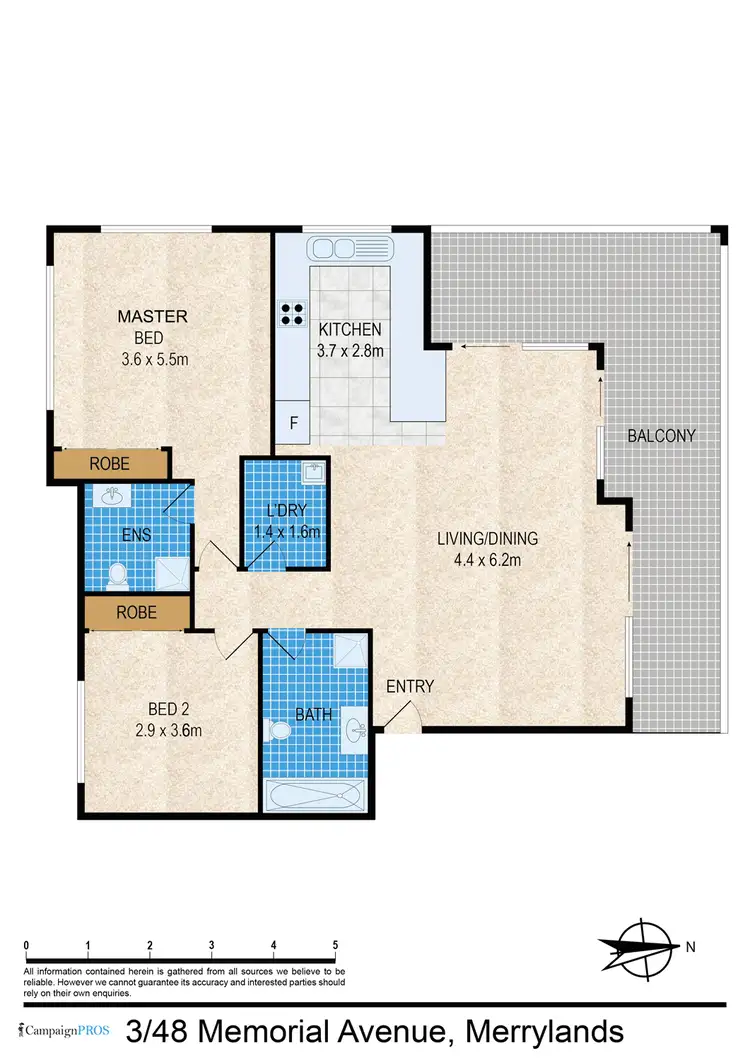 Floorplan of Homely unit listing, 3/48 Memorial Ave, Merrylands NSW 2160