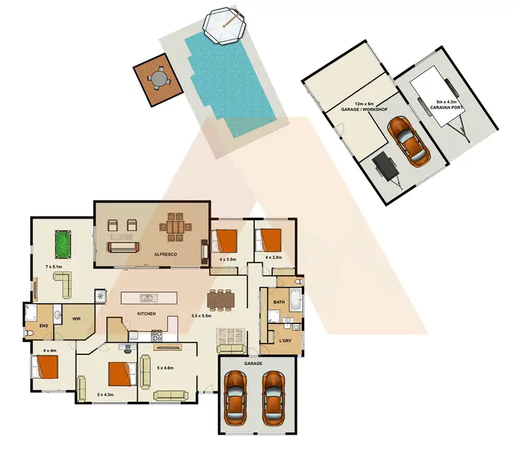 Floorplan of Homely house listing, 44-46 St Covet Court, Jimboomba QLD 4280