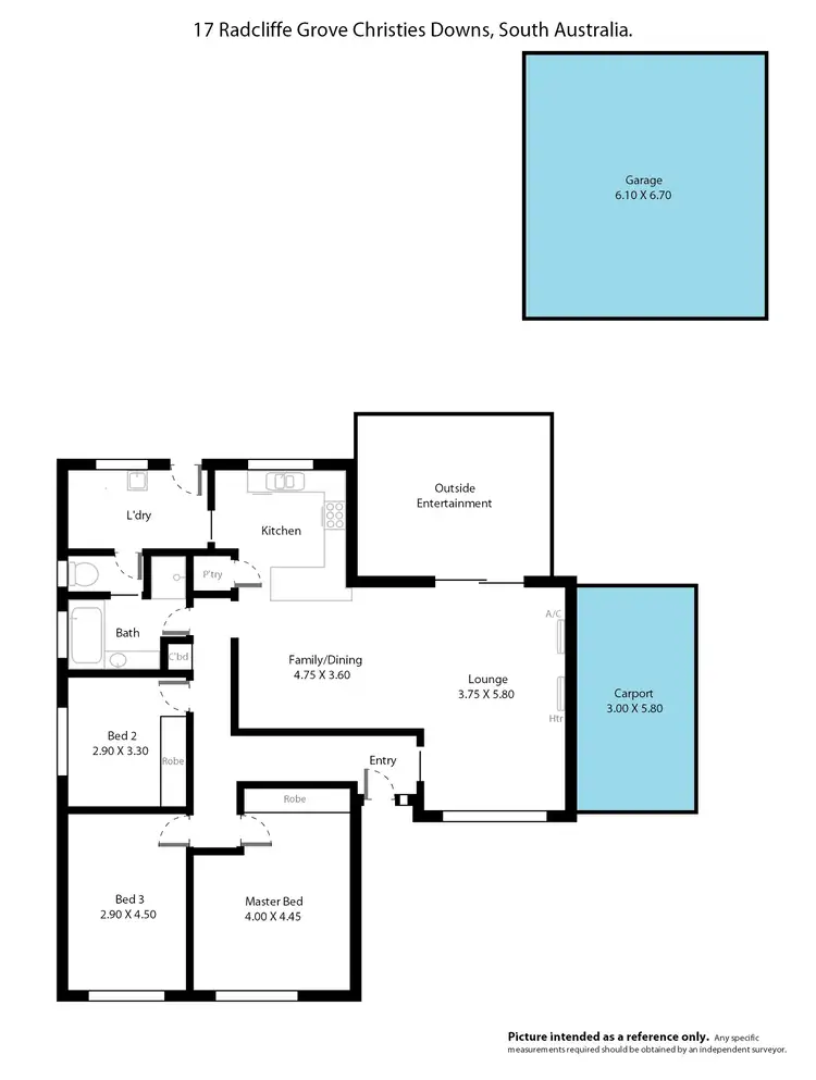Floorplan of Homely house listing, 17 Radcliffe Grove, Christie Downs SA 5164