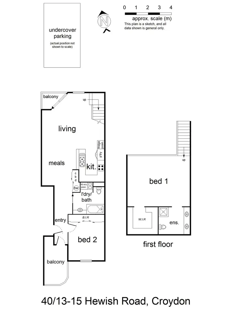 Floorplan of Homely apartment listing, 40/13-15 Hewish Road, Croydon VIC 3136
