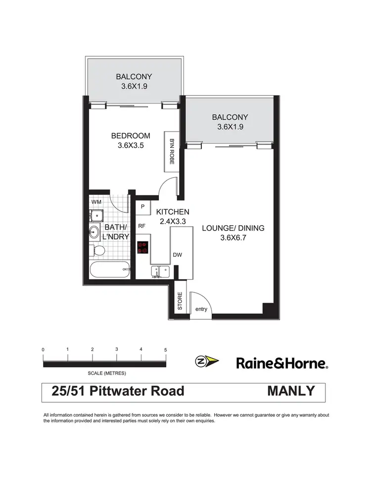 Floorplan of Homely apartment listing, 25/51 Pittwater Road, Manly NSW 2095