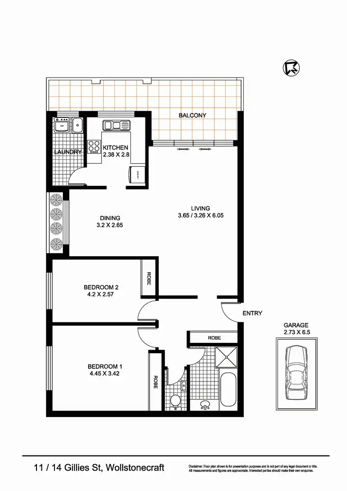 Floorplan of Homely apartment listing, 11/14-16 Gillies Street, Wollstonecraft NSW 2065