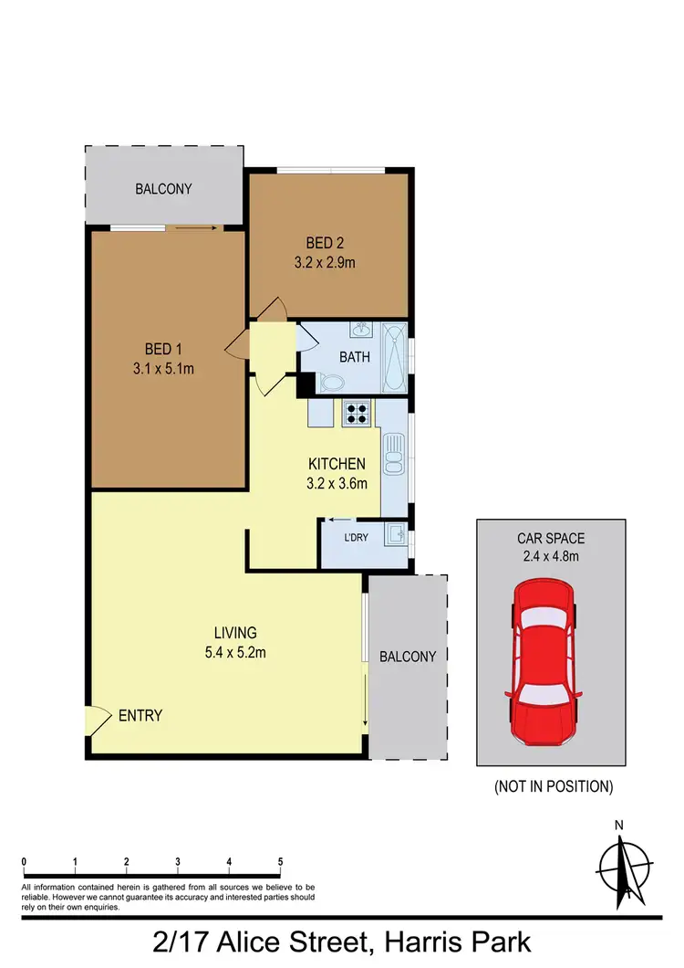 Floorplan of Homely unit listing, 2/17 Alice Street, Harris Park NSW 2150