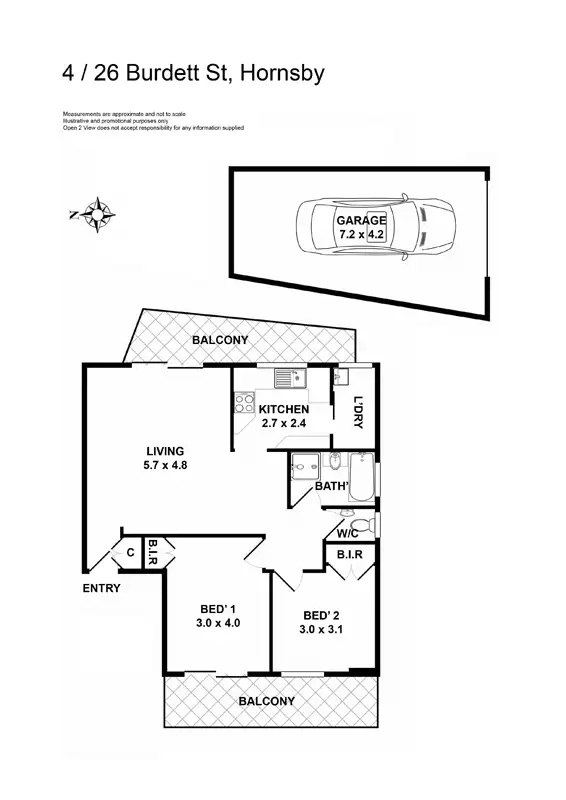 Floorplan of Homely apartment listing, 4/26-28 Burdett Street, Hornsby NSW 2077