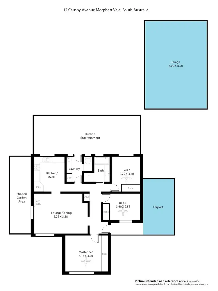 Floorplan of Homely house listing, 12 Causby Avenue, Morphett Vale SA 5162