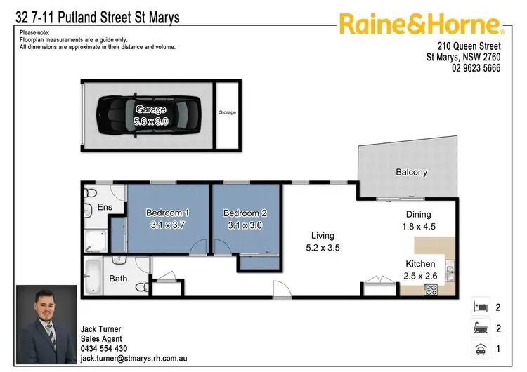 Floorplan of Homely apartment listing, 32/7-11 Putland Street, St Marys NSW 2760