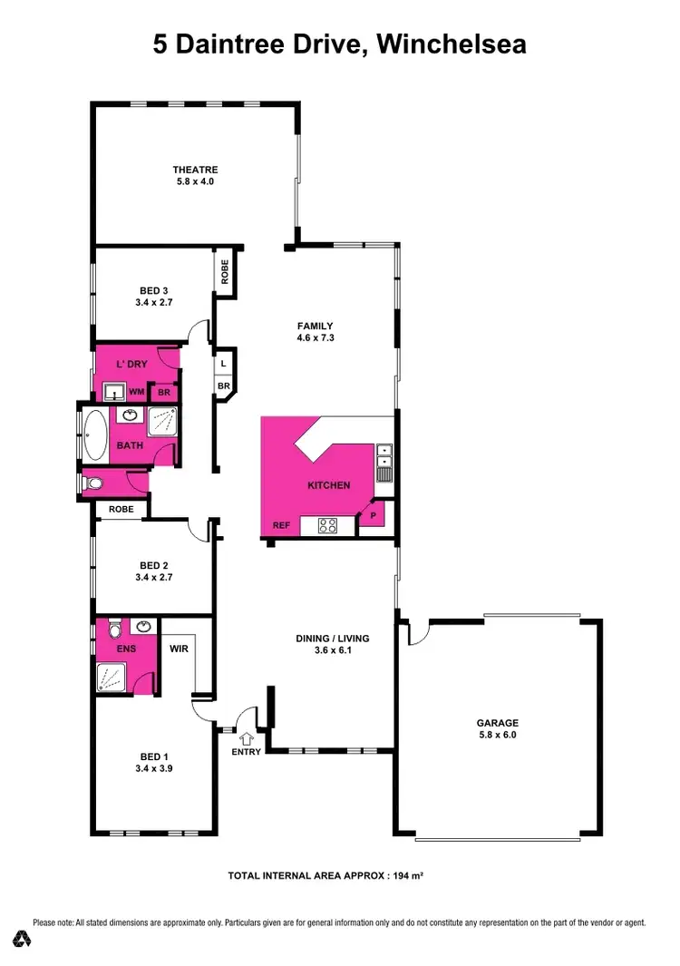 Floorplan of Homely house listing, 5 Daintree Drive, Winchelsea VIC 3241