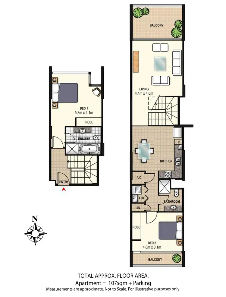 Floorplan of Homely apartment listing, 933/4 Lachlan Street, Waterloo NSW 2017