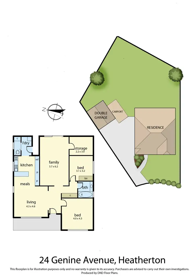 Floorplan of Homely house listing, 24 Genine Avenue, Heatherton VIC 3202