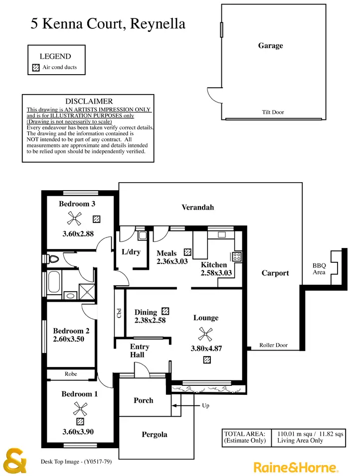 Floorplan of Homely house listing, 5 Kenna Court, Reynella SA 5161