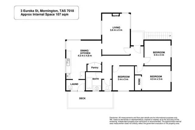 Floorplan of Homely house listing, 3 Euroka Street, Mornington TAS 7018