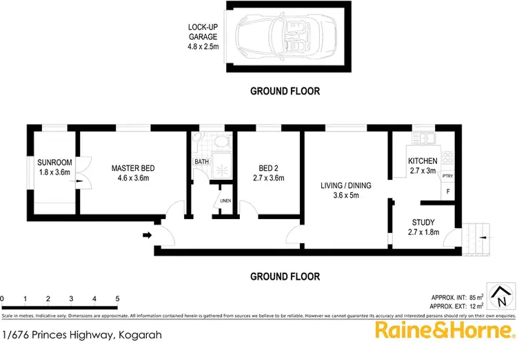 Floorplan of Homely unit listing, 1/676 Princes Highway, Kogarah NSW 2217
