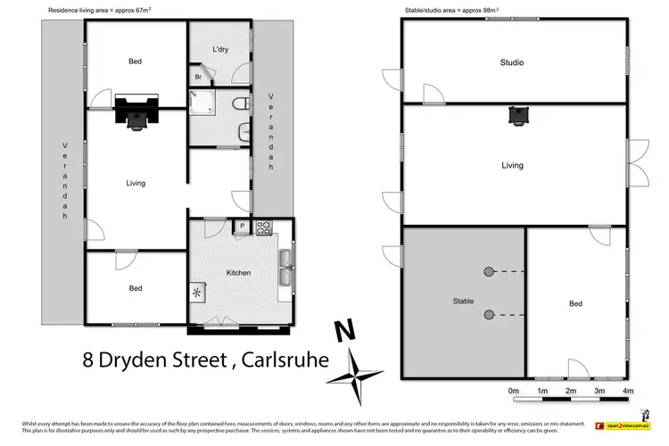 Floorplan of Homely house listing, 8 Dryden Street, Carlsruhe VIC 3442