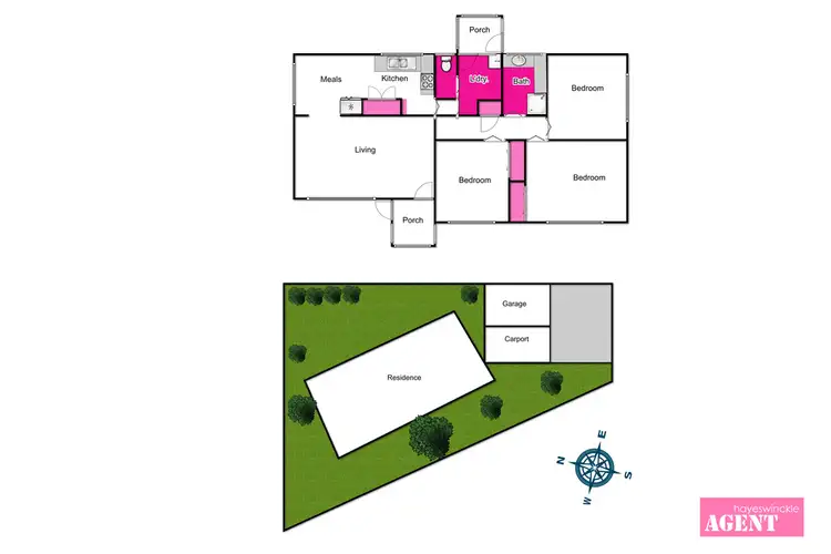 Floorplan of Homely house listing, 34 Bostock Avenue, Manifold Heights VIC 3218