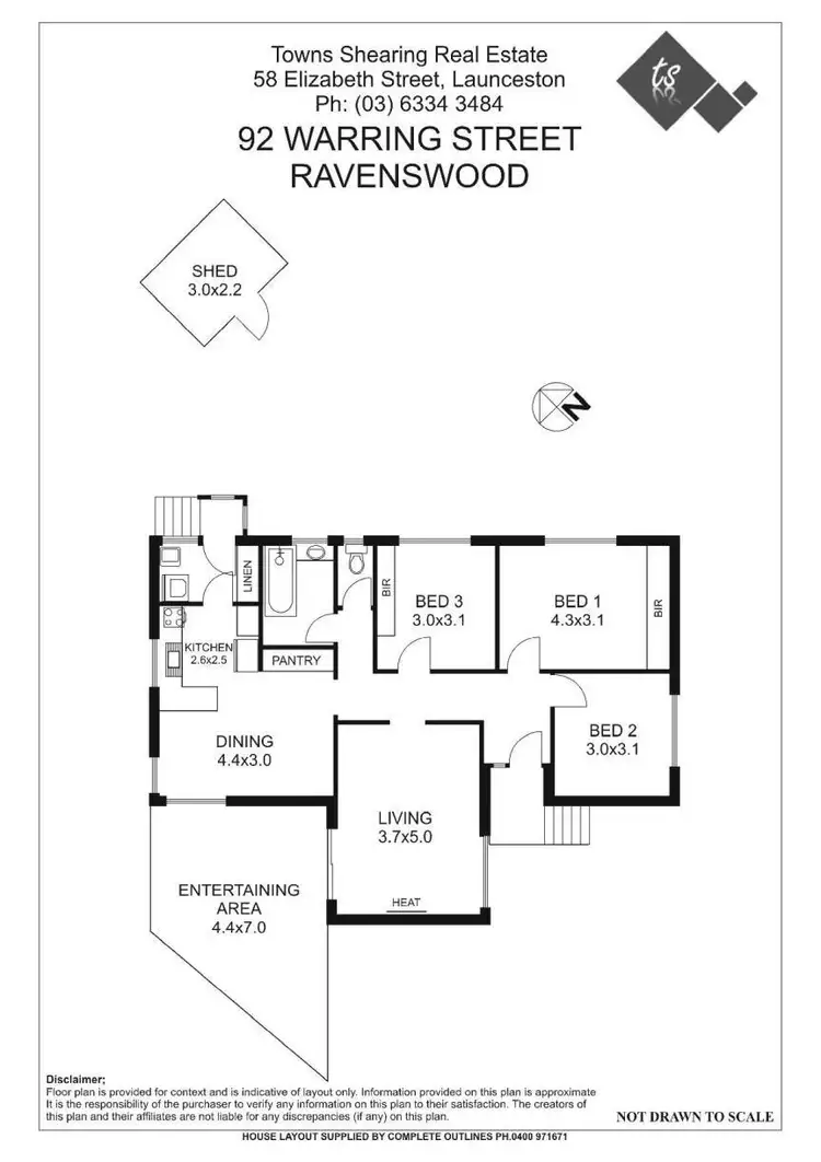 Floorplan of Homely house listing, 92 Warring Street, Ravenswood TAS 7250