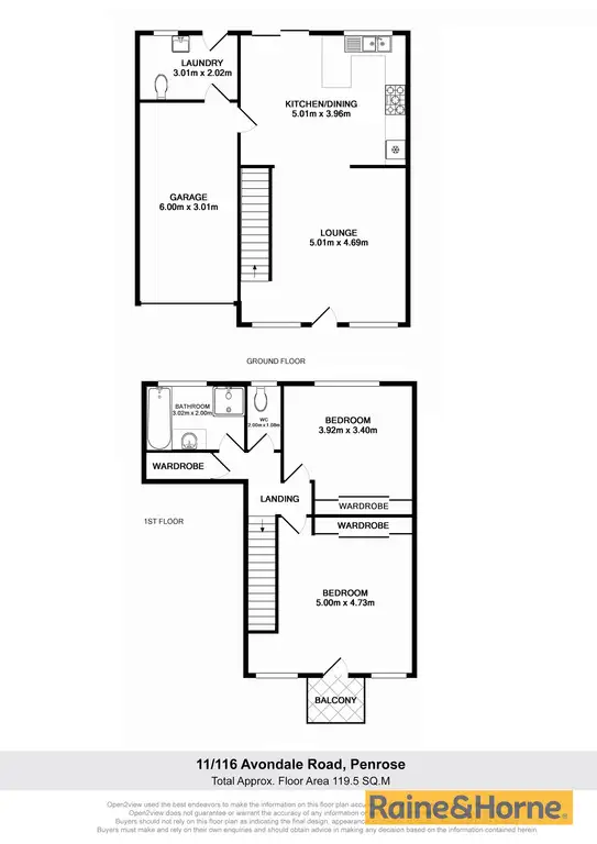 Floorplan of Homely townhouse listing, 11/116 Avondale Road, Penrose NSW 2530