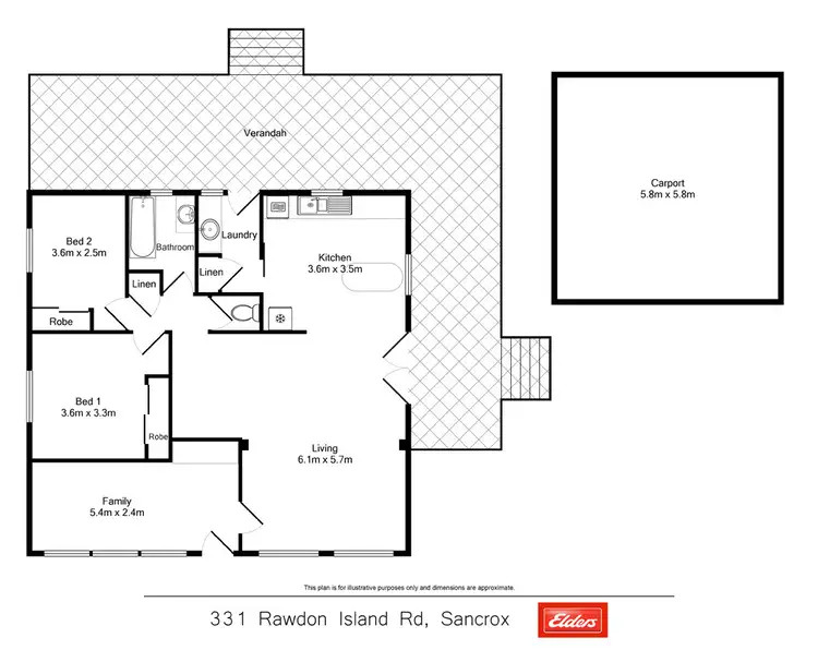 Floorplan of Homely rural property listing, 331 Rawdon Island Road, Sancrox NSW 2446