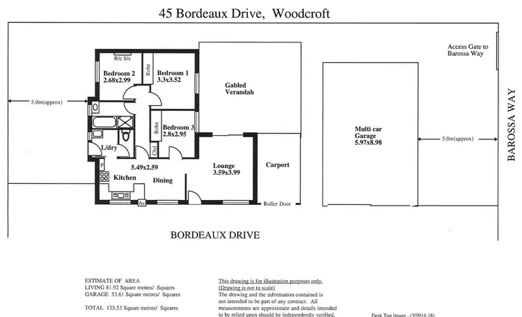 Floorplan of Homely house listing, 45 Bordeaux Drive, Woodcroft SA 5162