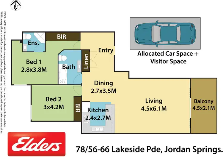 Floorplan of Homely unit listing, 78/56-66 Lakeside Pde, Jordan Springs NSW 2747