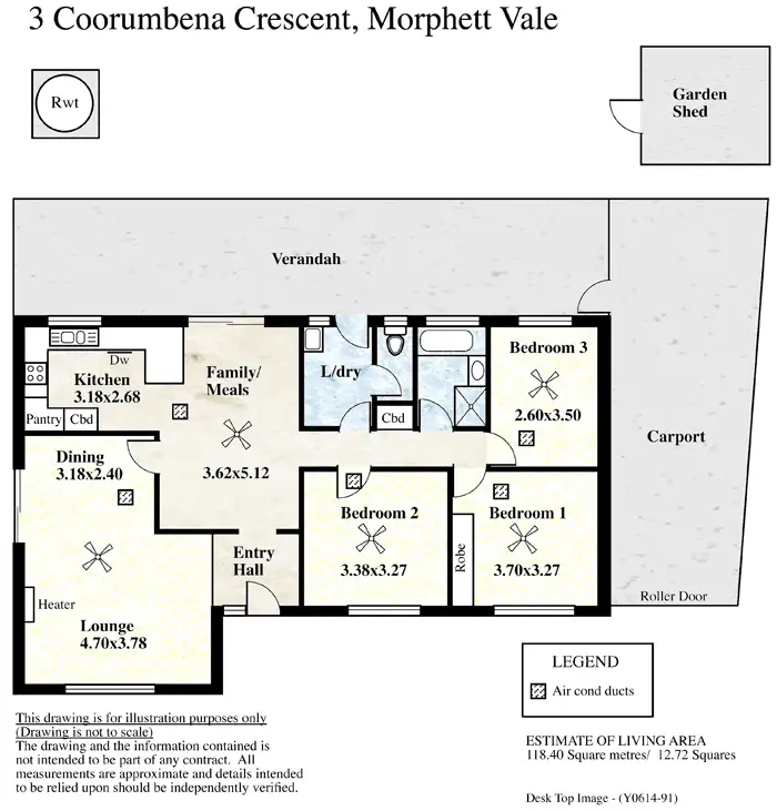 Floorplan of Homely house listing, 3 Coorumbena Crescent, Morphett Vale SA 5162