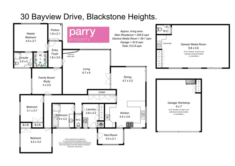Floorplan of Homely house listing, 30 Bayview Drive, Blackstone Heights TAS 7250