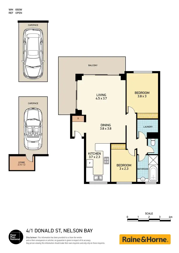 Floorplan of Homely unit listing, 4/1 Donald Street, Nelson Bay NSW 2315