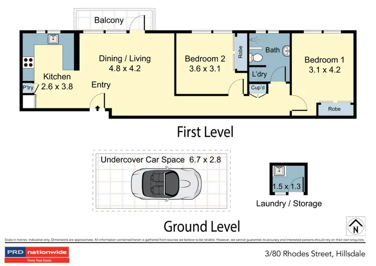 Floorplan of Homely unit listing, 3/80 Rhodes Street, Hillsdale NSW 2036