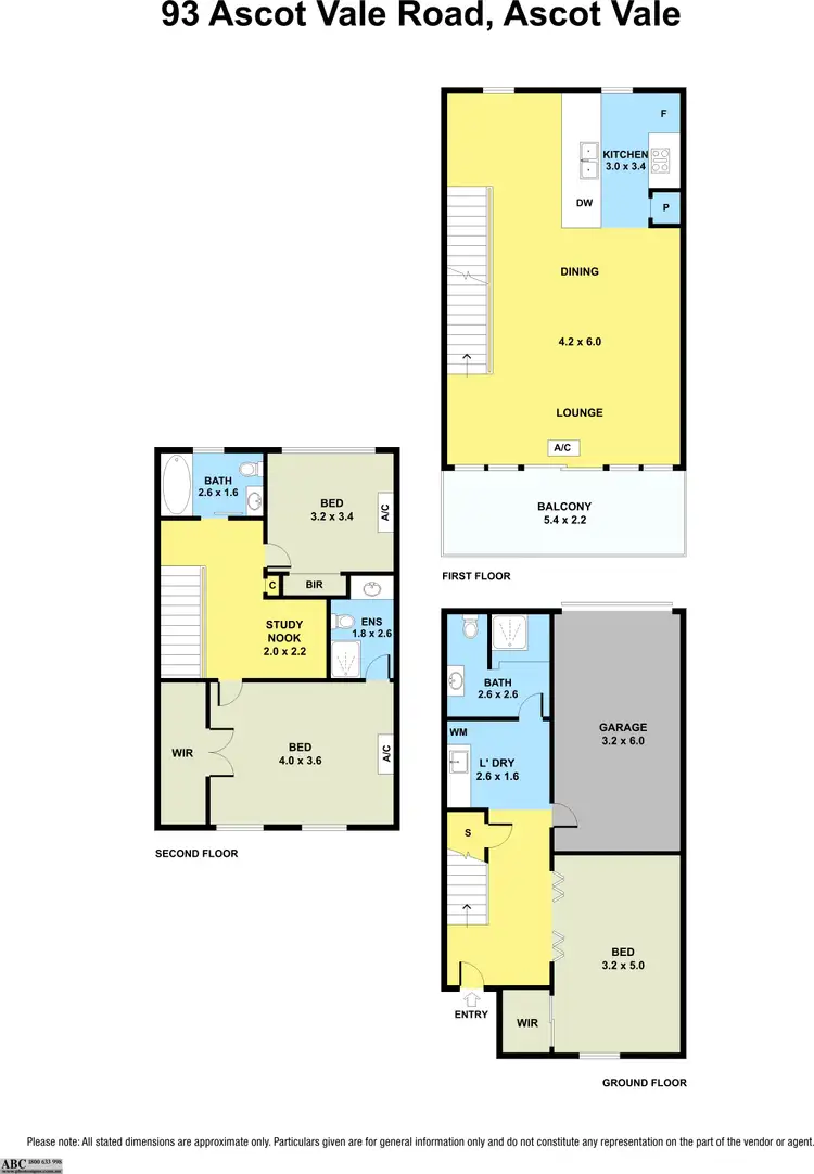 Floorplan of Homely townhouse listing, 93 Ascot Vale Road, Ascot Vale VIC 3032