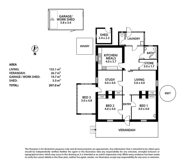 Floorplan of Homely house listing, 216 Onkaparinga Valley Road, Oakbank SA 5243
