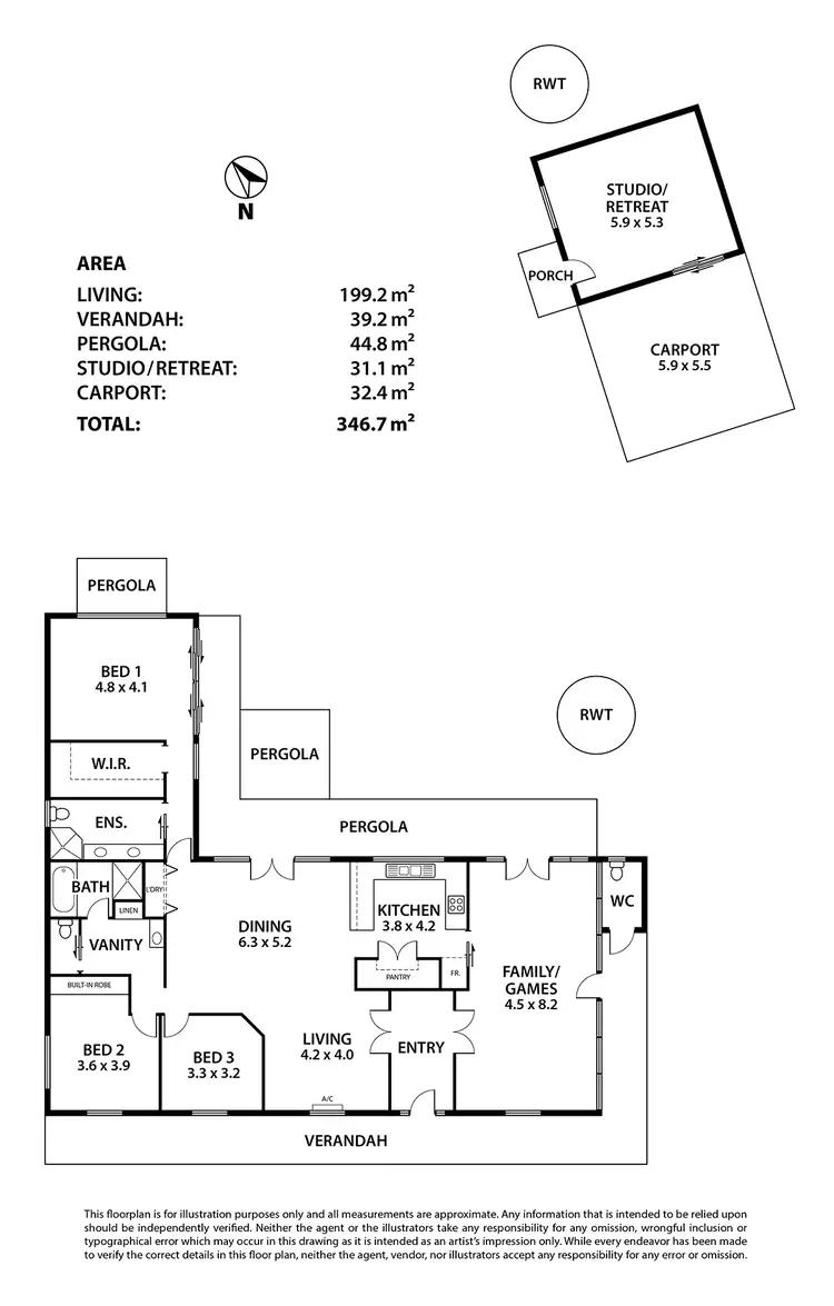 Floorplan of Homely house listing, 20 Langhorne Creek Road, Strathalbyn SA 5255