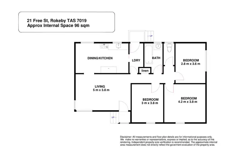 Floorplan of Homely house listing, 21 Free Street, Rokeby TAS 7019
