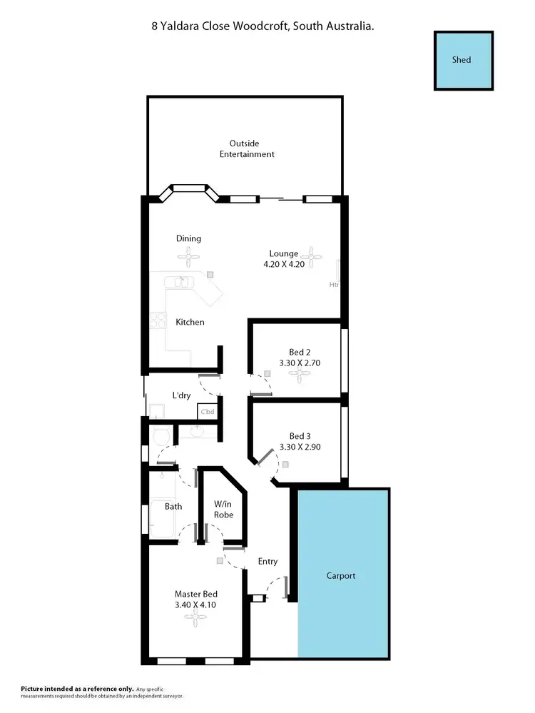 Floorplan of Homely house listing, 8 Yaldara Close, Woodcroft SA 5162