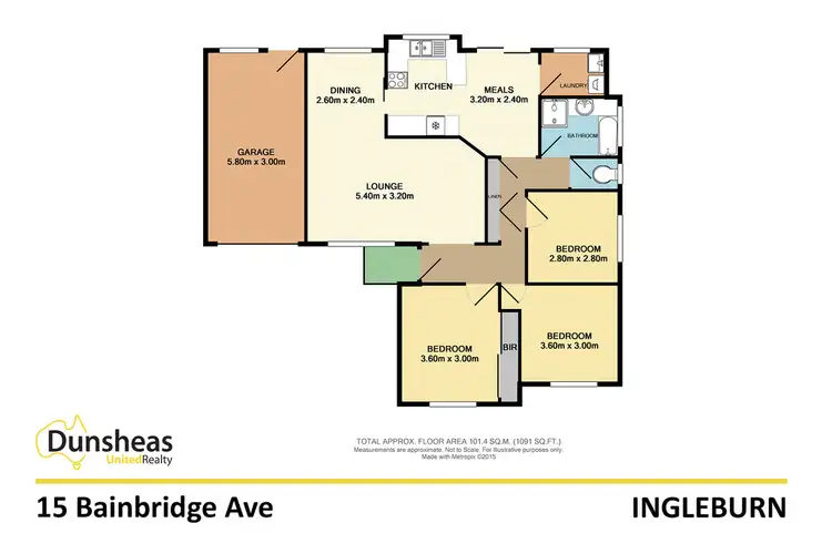 Floorplan of Homely house listing, 15 Bainbridge Avenue, Ingleburn NSW 2565