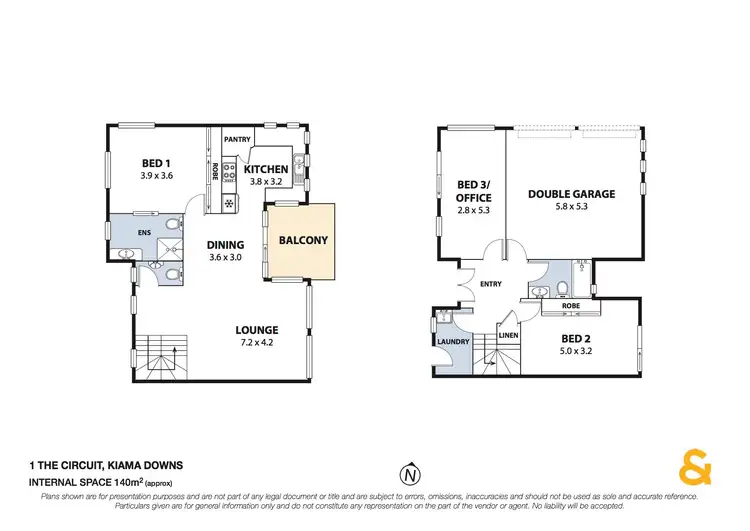 Floorplan of Homely semi-detached listing, 1 The Circuit, Kiama Downs NSW 2533