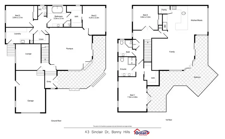 Floorplan of Homely house listing, 43 Sinclair Drive, Bonny Hills NSW 2445