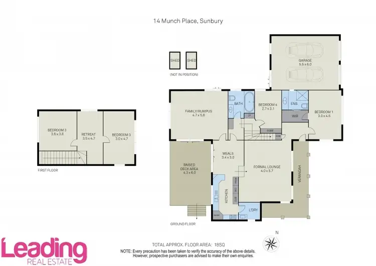 Floorplan of Homely house listing, 14 Munch Place, Sunbury VIC 3429