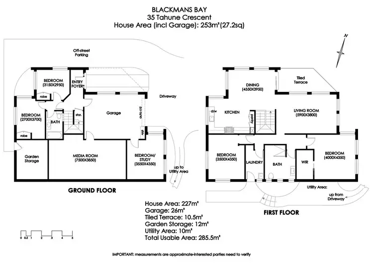 Floorplan of Homely house listing, 35 Tahune Crescent, Blackmans Bay TAS 7052