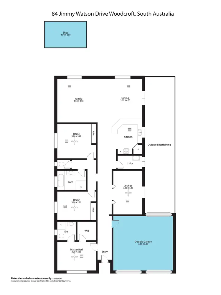 Floorplan of Homely house listing, 84 Jimmy Watson Drive, Woodcroft SA 5162